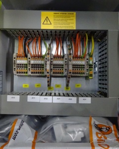 Control cabinet egg cross collections operation/malfunction